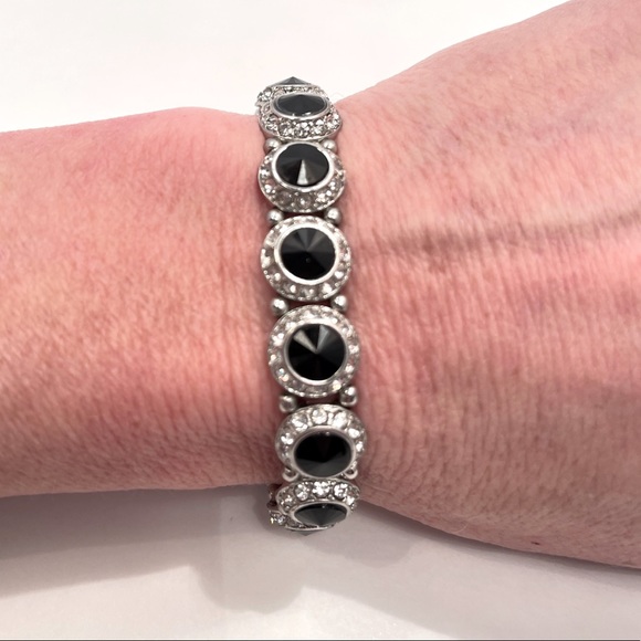 Beautiful Bracelet, Black and Silver, Flexible - Picture 2 of 4